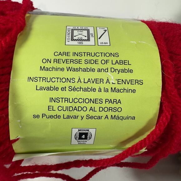 Mary Maxim Starlette Yarn Lot of 6 Skeins Different Yardage Xmas Stockings - Picture 3 of 16